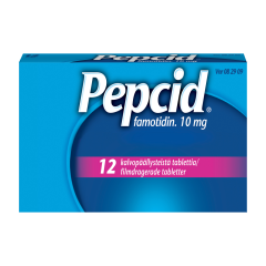 PEPCID tabletti, kalvopäällysteinen 10 mg 12 fol