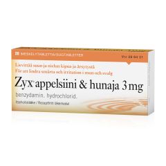 ZYX APPELSIINI & HUNAJA 3 mg imeskelytabl 20 fol