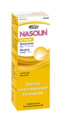 NASOLIN 0,5 mg/ml nenäsumute, liuos (säilytysaineeton)10 ml