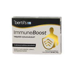 bertils Immune Boost (sinkki, C- ja D-vit., seleeni, beetaglukaani) 30 tabl