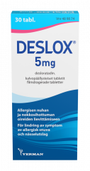DESLOX 5 mg tabl, kalvopääll 30 fol