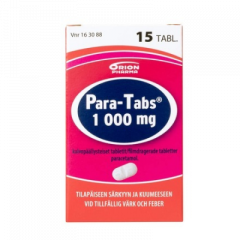 PARA-TABS 1000 mg tabl, kalvopääll 15 kpl