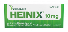 HEINIX 10 mg tabl, kalvopääll 100 fol