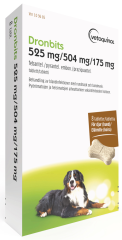 DRONBITS 525 mg / 504 mg / 175 mg vet tabl 8 fol